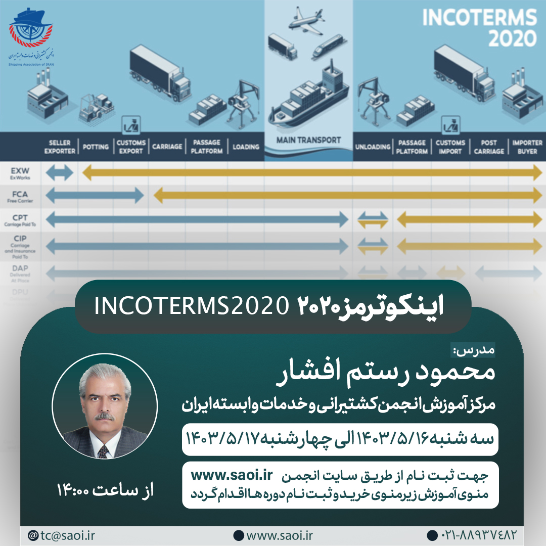 33656565.jpg كارگاه آموزشی «اينكوترمز 2020 (دوره 15)» - تصویر 1